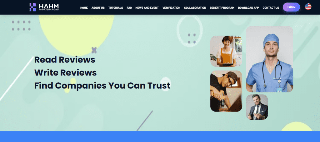 Screenshot of Homepage of Official Website of HAHM