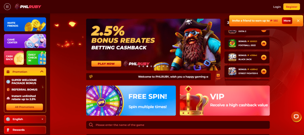 Screenshot of Homepage of Official Website of PHLRUBY